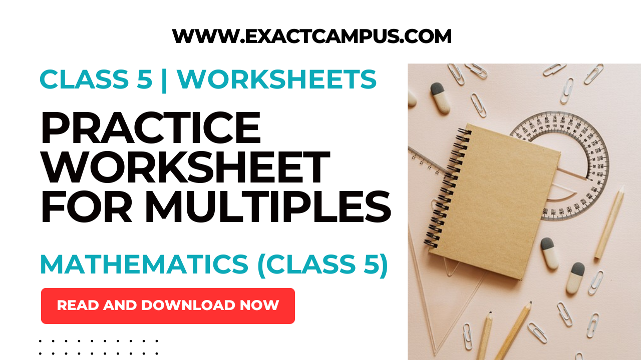 You are currently viewing Multiples Worksheets for Class 5 | Mathematics Worksheets